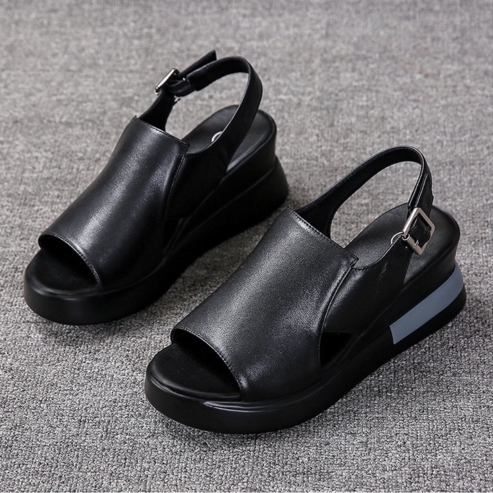 [ Import Design ] Sepatu Sandal Wedges Wanita Import Premium Quality Sandal Gunung ID140-2