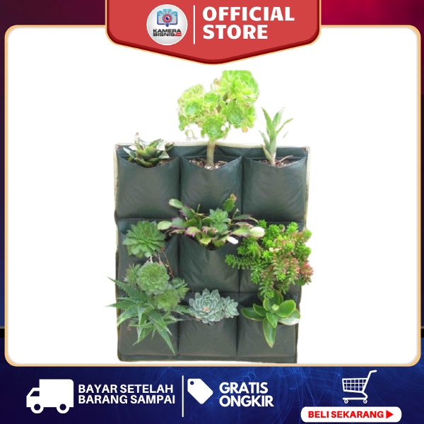 Wall Planter Bag 9 Kantong Pot Dinding Bunga Pot Dekorasi Dinding Rumah