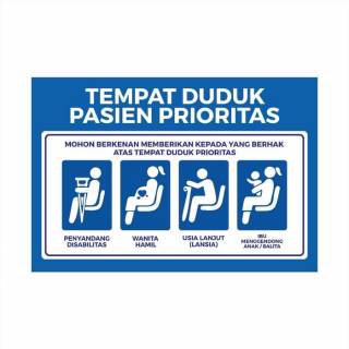 Stiker Tempat Duduk Pasien Prioritas Shopee Indonesia