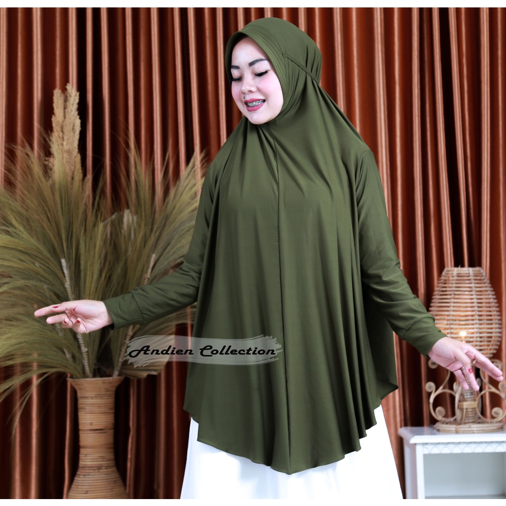 jilbab jumbo/kerudung blouse/ bahan jersey/ ayumi jilbab (By: andien collection)