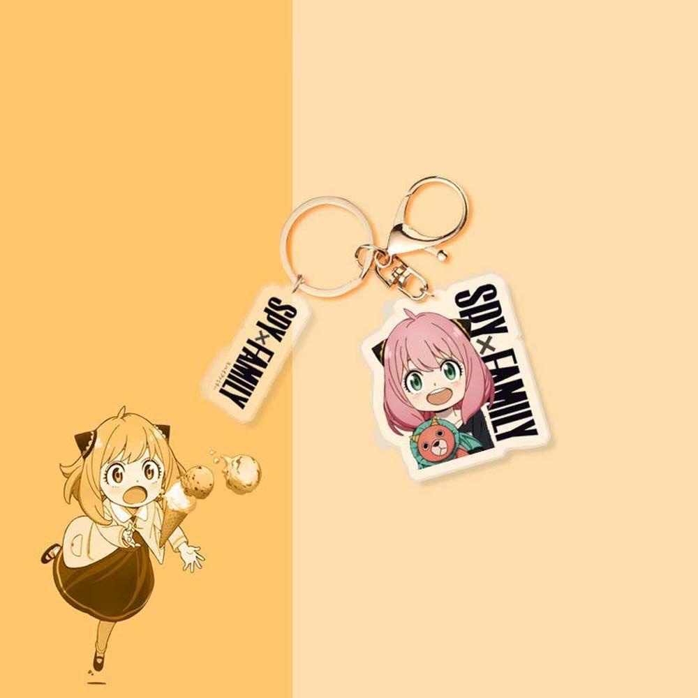 Agustina Anime SPY X FAMILY Keyring Anime Lucu Liontin Yor Forger Loid Aksesoris Interior Mobil Gantungan Kunci