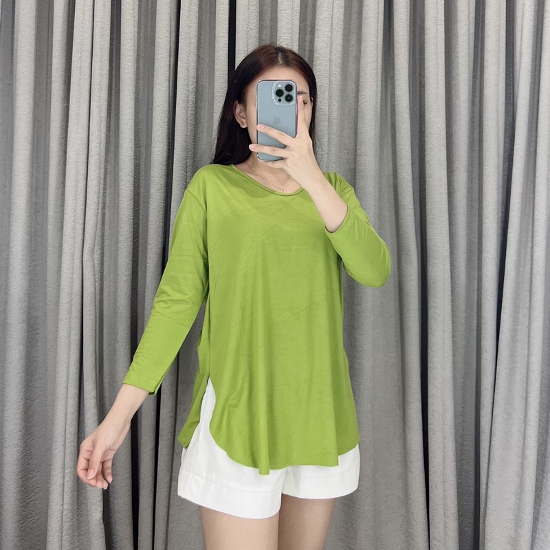 Ladies Collection | Kaos Oversize Lengan 7/8 | Kaos Jumbo Lengan Panjang | Kaos Oversize Slit | Kaos Wanita Lengan 7/8