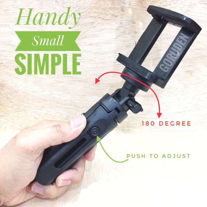Kamera-Aksesoris- Tripod Support Mini Extendable With Holder 360 - Mini Tripod Hp Kamera -Aksesoris-