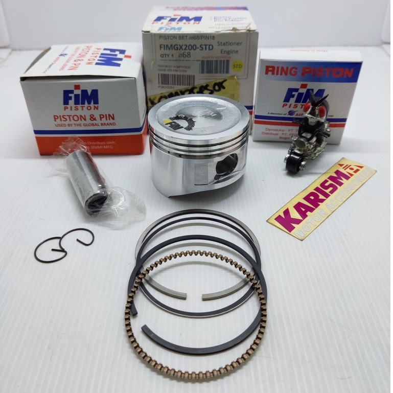Piston Kit Seher Seker Kompresor GX 200 Oversize OS STD 50 100 pin 18 pen 18 Fim GX200