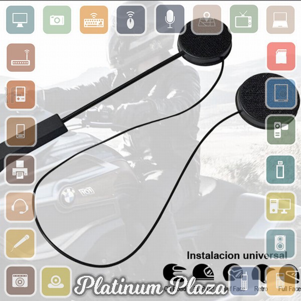 Vnetphone Headset Bluetooth Helm Motorcycle Anti Interference Riding Handsfree - MH03`25ZMQO-- Black