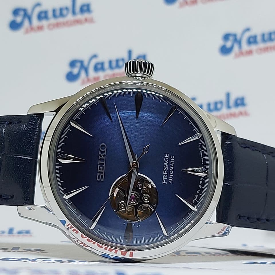 Seiko Presage SSA405J1 Cocktail Automatic Blue Moon - Jam Tangan Pria SSA405 Open Heart