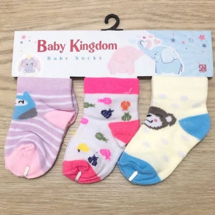 KAOS KAKI BAYI  NEW BORN ISI 3 IN 1 ( 3 PASANG) / 1 PASANG KAOS KAKI PENDEK BAYI CARTER BLUEFLY SNI