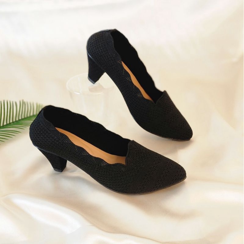 Arlaine Emily Sepatu Heels Wanita/Sepatu Heels Wanita Import/Sepatu Rajut Wanita/Sepatu Heels 5cm