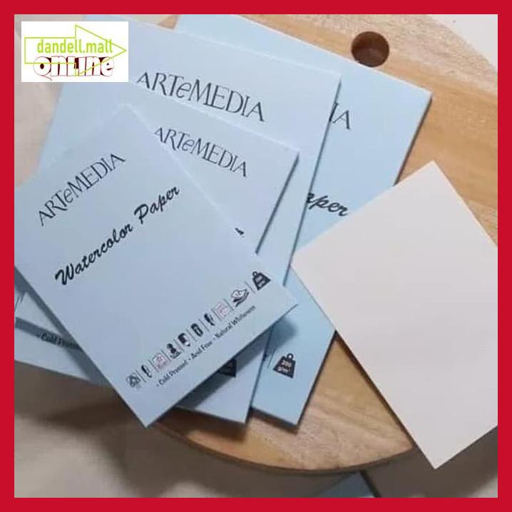 

U8Tyrt67- Artemedia A4 Watercolor Water Color Paper Kertas Gambar Khusus Cat Air E3Yrf797-