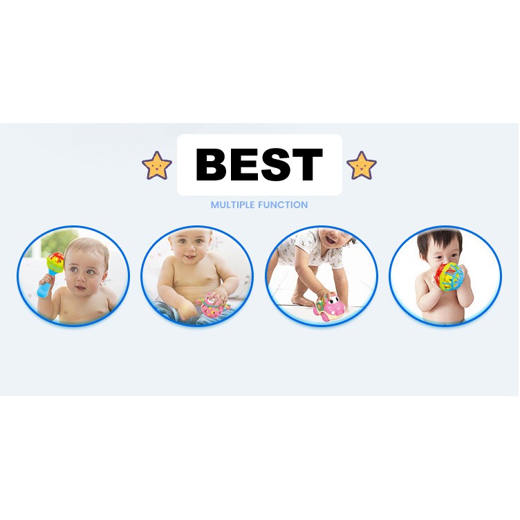 Rattle Bayi Mainan Bayi | Mainan Kerincingan Bayi | Mainan Gigitan Bayi Motif Kerincingan BPA FREE