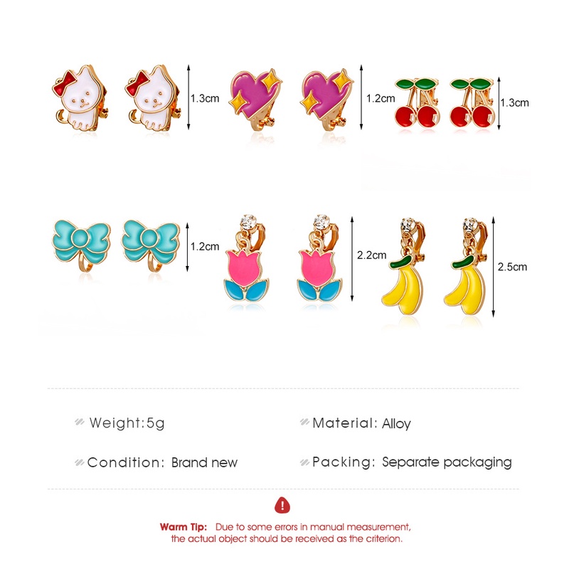 Anting Tusuk Wanita Lucu Korean Style Varian Model Import - Anting Tusuk Buah