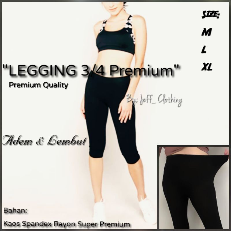 Celana Lagging Pendek | Leggings Pendek | Legging 3/4 | Legging 3 4 | Celana Legging | Lejing Pendek