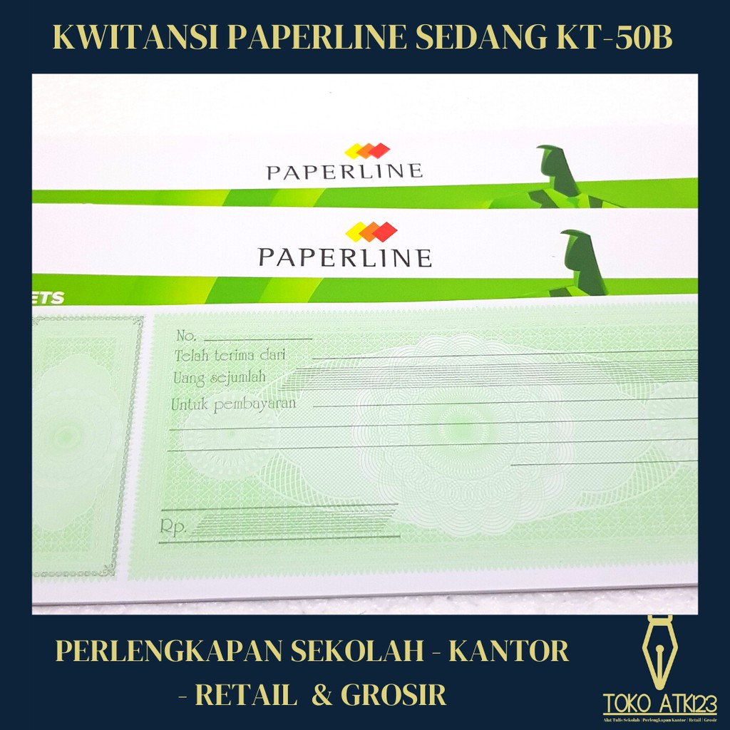 Buku Kwitansi Besar Merk Paperline / Kuitansi / Isi 50 Lembar