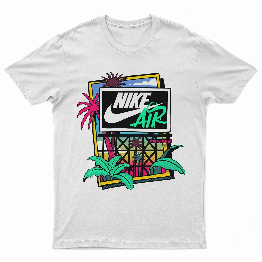 GDPPNKE143 Kaos Distro Murah Nike Air Max Coconut Tree Unisex Lengan Pendek Bahan Combed 30s Warna P