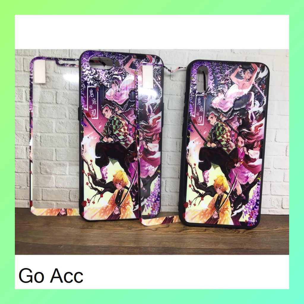 Softcase Tempered Glass karakter for Oppo A1k /C2 A31/Neo 5 A33/A53 A52/A72/A92/V5 A5S/A7/A12/A11K realme 2pro/U1/U2 7I/C17 C12 C15 Samsung J2 Prime Vivo y11/y12/y15/y17 y20/y20i/y20s/y12s y30/y30i/y50 y91/y93/y95 Redm1 3 3S 4A 5A 8A 9A 9i 9C HCTG 18