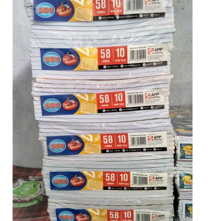 

Terbagus.. Buku sidu isi 58 lembar per pak.1 pak isi 10 buku.