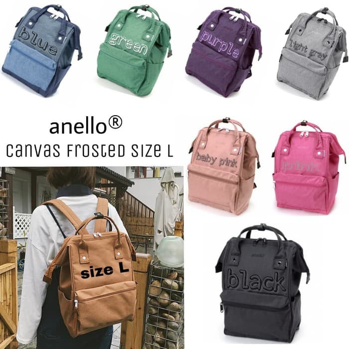 Anello Tas Ransel Kanvas Frosted °•ORIgiNAL•° - L