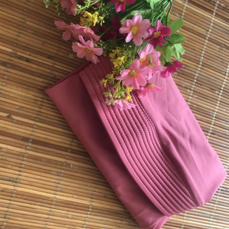 hijab instan oval jersey  / kerudung oval / bergo instan jersey tutup dada-Dusty