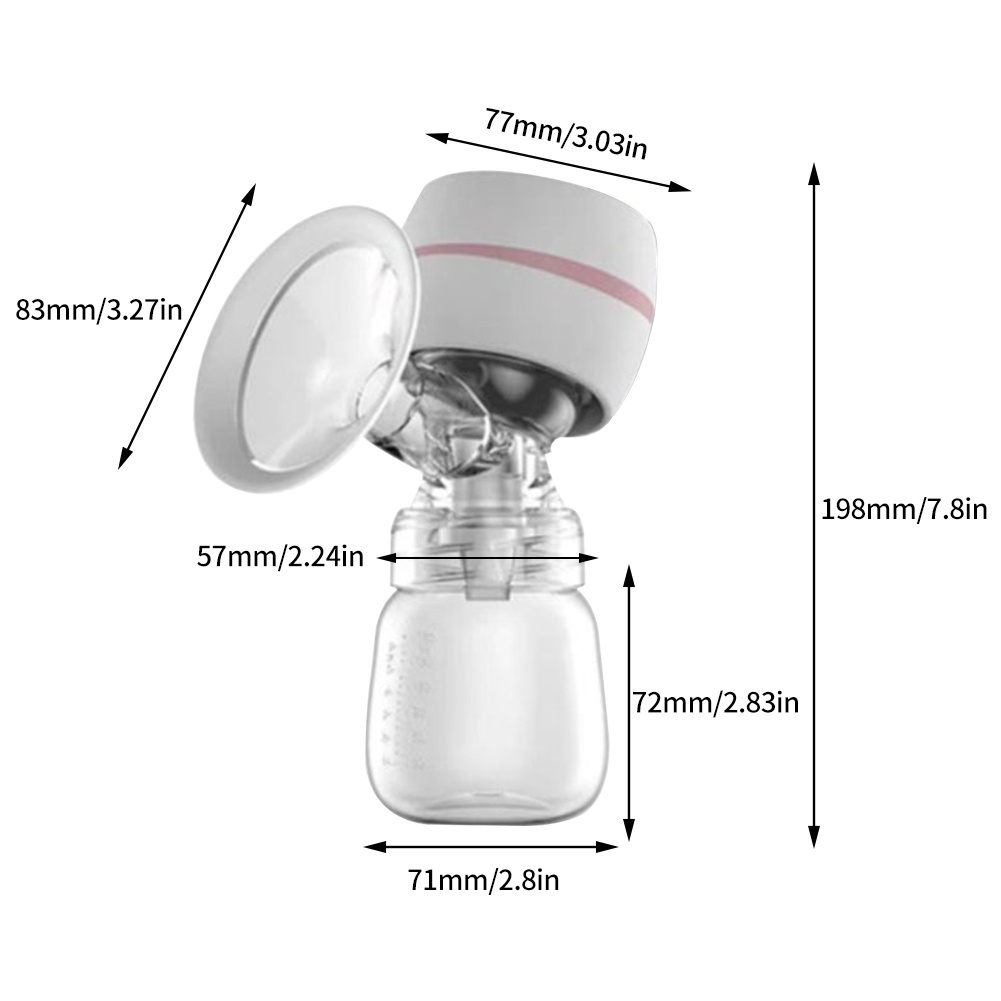 Pumping ASI Elektrik Alat Pompa ASI Elektrik Wireless Breast Pump Portable Rechargeable 180ml 2 Mode 9 Level 22mm Dapat Dipakai Dengan Layar