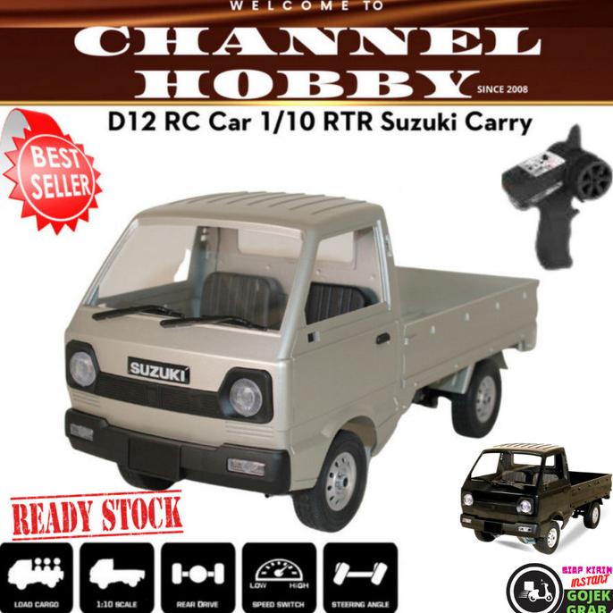 WPL D12 RC Car 1/10 / D12 Rc Drift Suzuki Carry Pickup / Mobil Remote