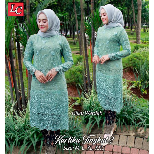 Stelan Tunik Tile Kartika Tingkat2 + Rok Original Butik,Realpic