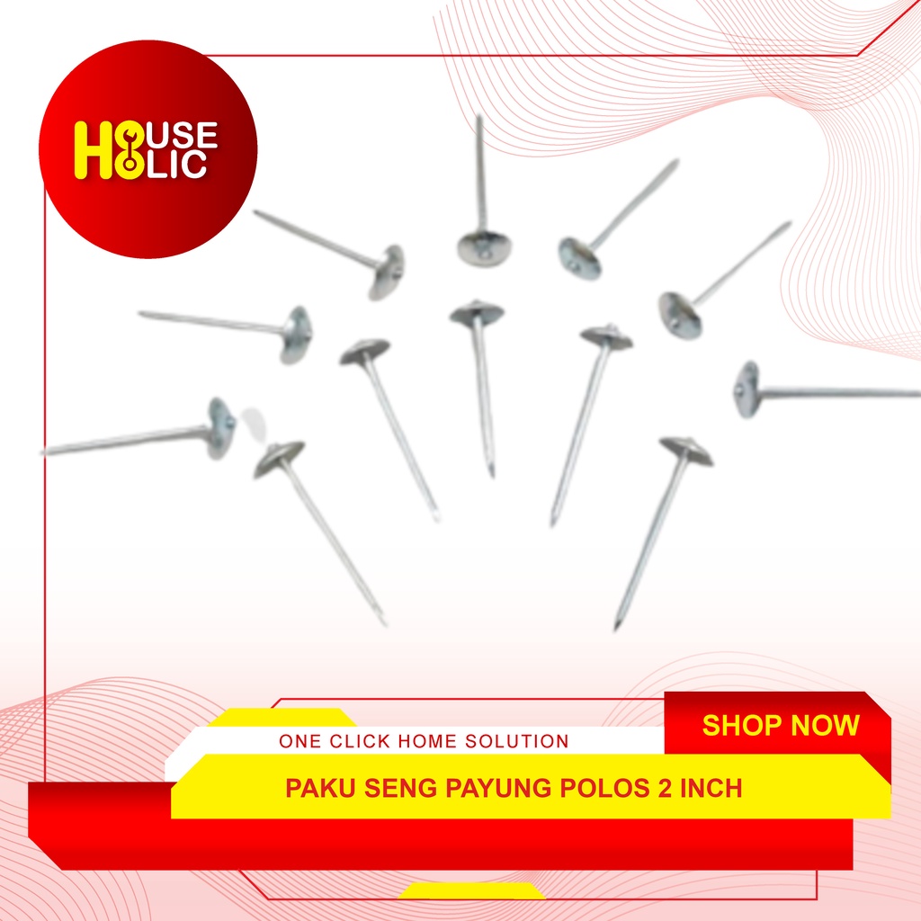 Paku Seng Polos 2&quot; Inch Per bungkus Paku Payung Asbes 5 Cm Roofing Nails