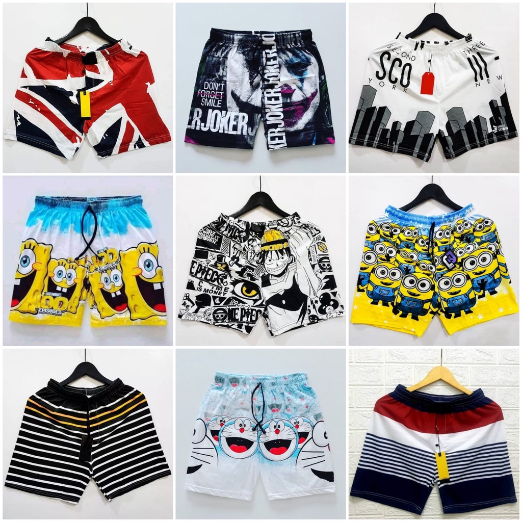 BEST SELLER | CELANA BOXER PRIA | CELANA PENDEK PRIA WANITA | KOLOR SANTAI PANTAI MOTIF | Surfing