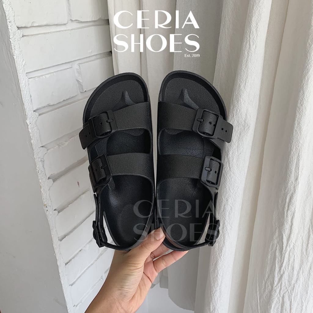 Sandal Sepatu Wanita Tali Kancing Gesper Adjustable Bahan Jelly Karet Anti Slip PVC Empuk BLC Bental