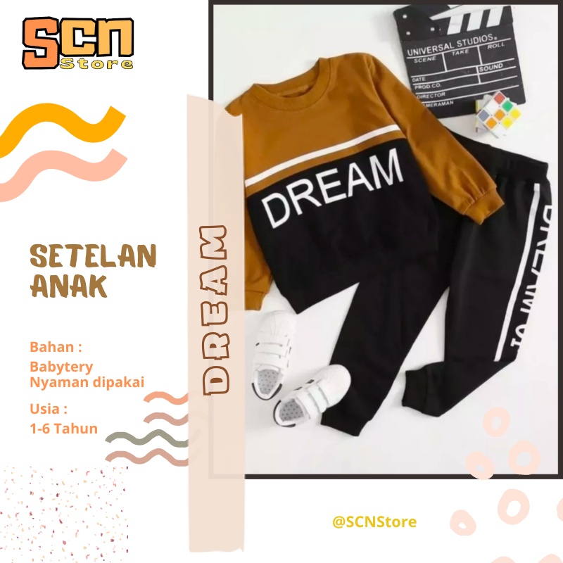 SCN STORE Setelan Sweater Anak Usia Baby-6 Tahun