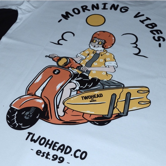 Twohead tshirt Morning Vibes white