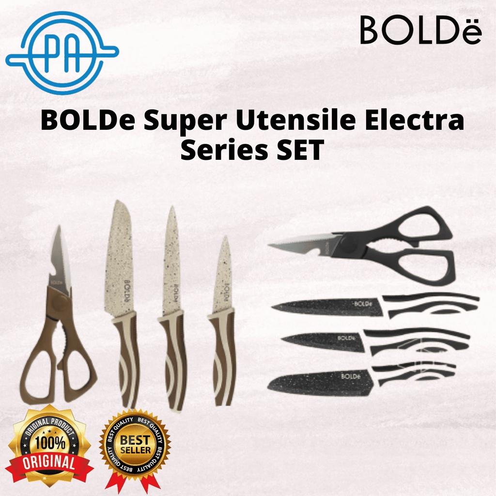 PISAU SET DAN GUNTING BOLDE SUPER UTENSILE SERIES / KNIFE SET BOLDE