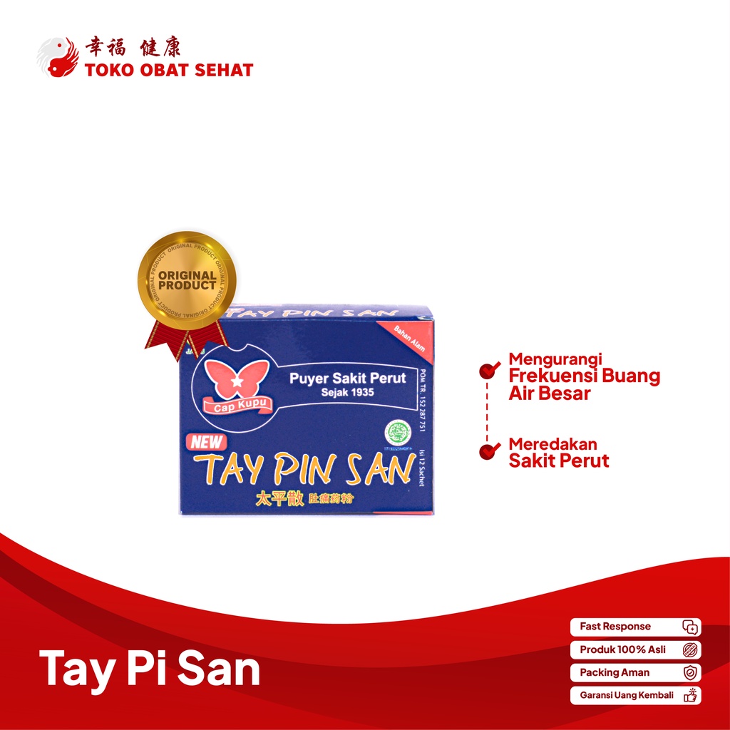 TAY PIN SAN 1 PACK obat sakit perut - perut kembung - diare manjur