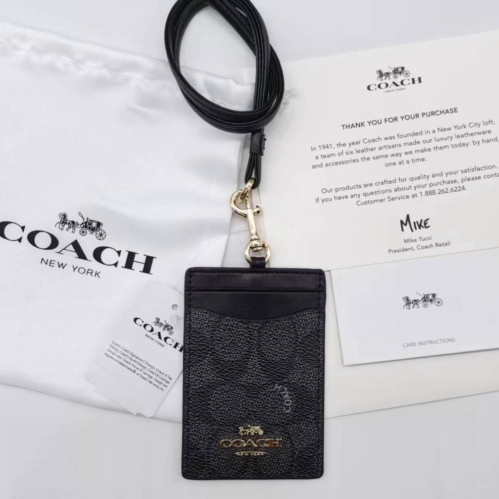 

Grosiran Murah Baru!!! Coach Metal LOGO Lanyard ID Card Holder Name Tag Delapan Warna !,