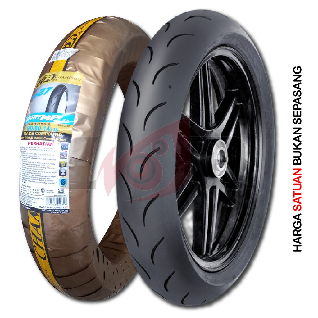 FDR 90/80-14 MP27 Race Soft Compound Racing Ban Luar Motor Matic Balap