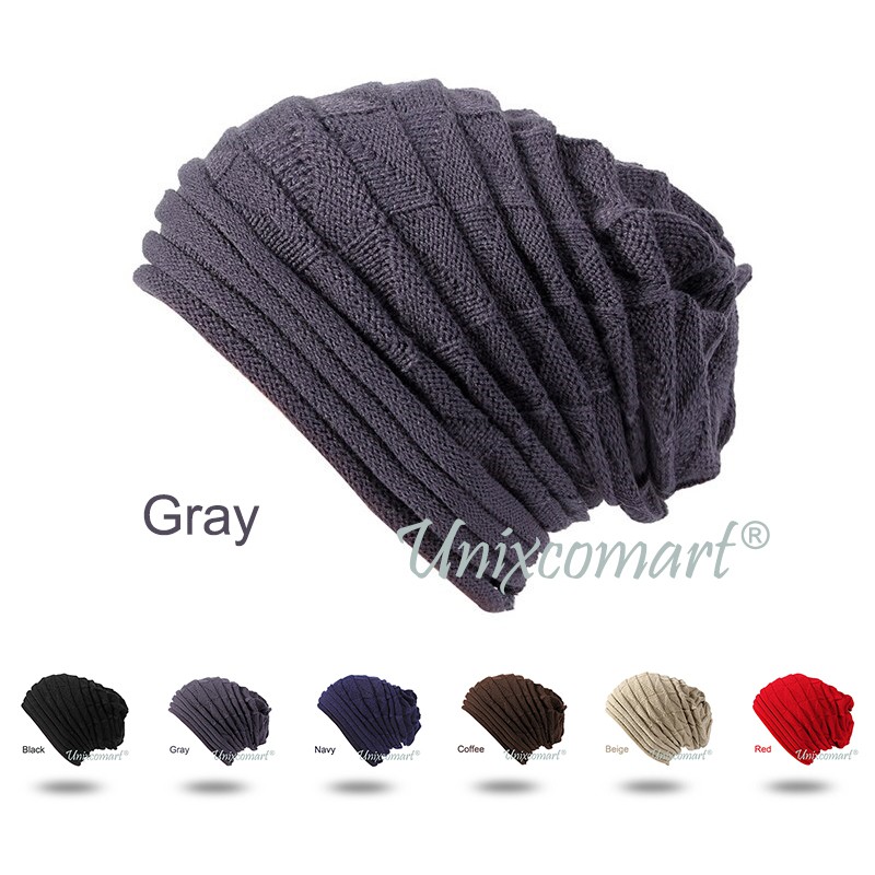 Kupluk Beanie HORIZONTAL LINE Topi Kupluk Dewasa Knitted Hat Bahan Rajut