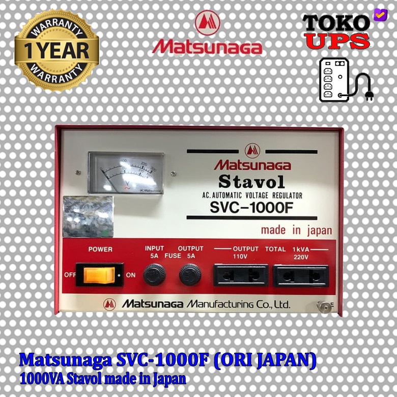 Stabilizer Matsunaga SVC1000F SVC-1000F 1000VA | ini Japan Asli yah