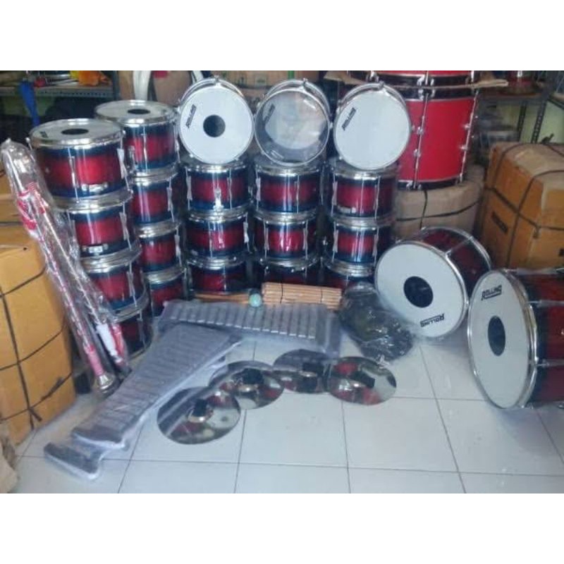 DRUM BAND MARCHING BAND DRUM BAND FULL SET UNTUK TK SD FULL SET 22 PERSONIL