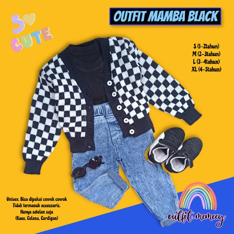SET OUTFIT MAMBA BLACK KIDS BY OUTFITMEMEEY