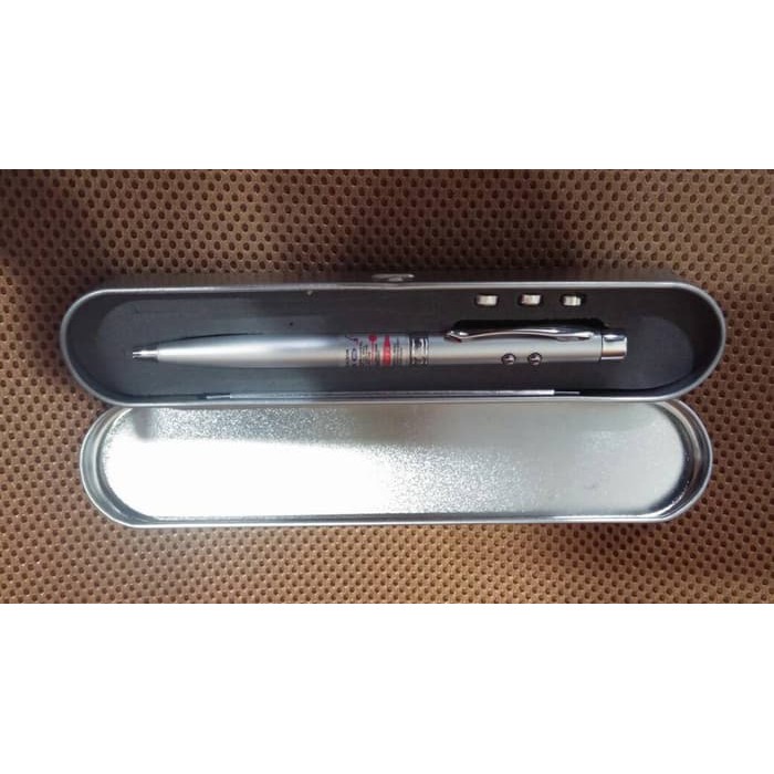 

3 in 1 Pulpen Laser Pointer / Pena LED / Bolpen Presentasi Box Kaleng