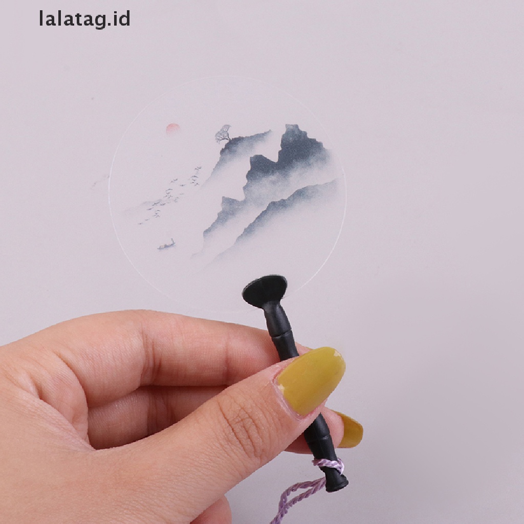 [lalatag] 2pcs 1:12 Dollhouse Miniture Round fans Model Toys Home Decor Accessories [ID]