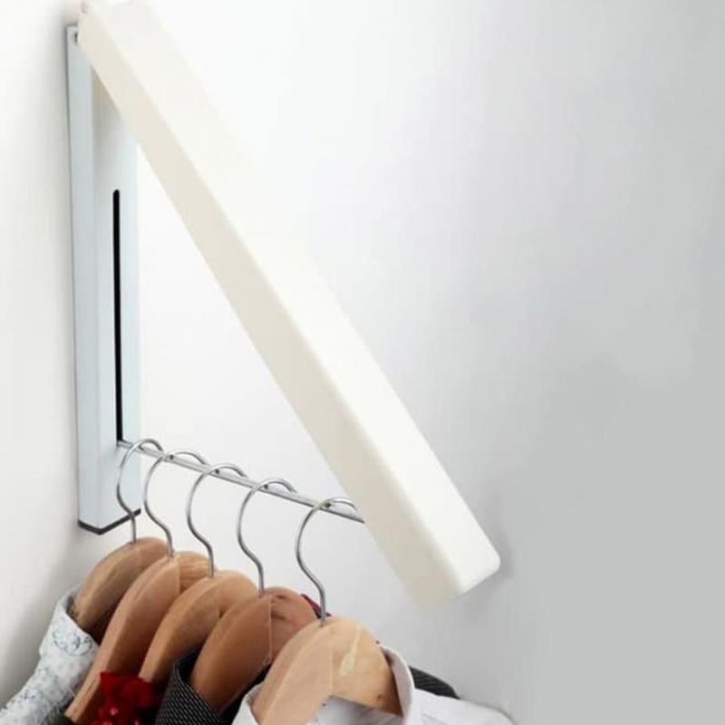 02 Gantungan Baju Dinding Lipat / Hanger Baju Dinding Gantungan  Siku Sudut Besi Jemuran Lipat