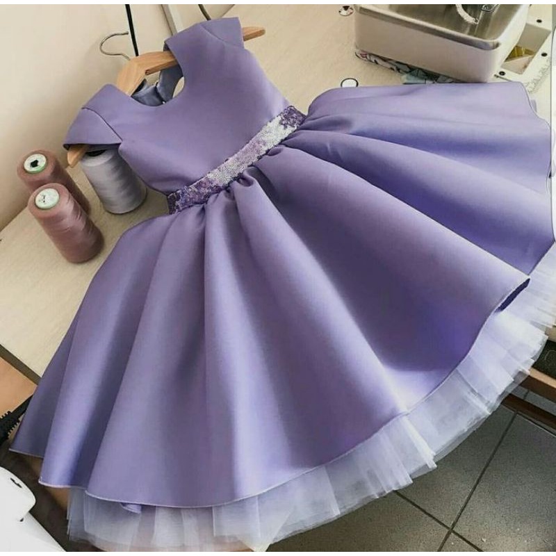 Dress pesta / Taro / baju anak / lilac