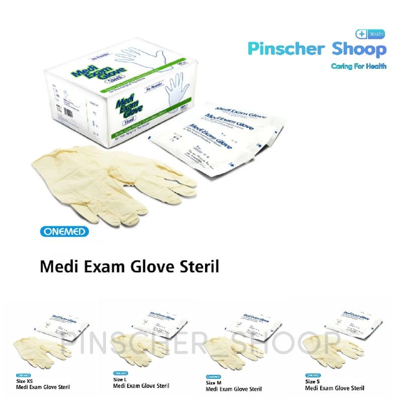 SARUNG TANGAN STERILE MEDI EXAM GLOVE PER BOX