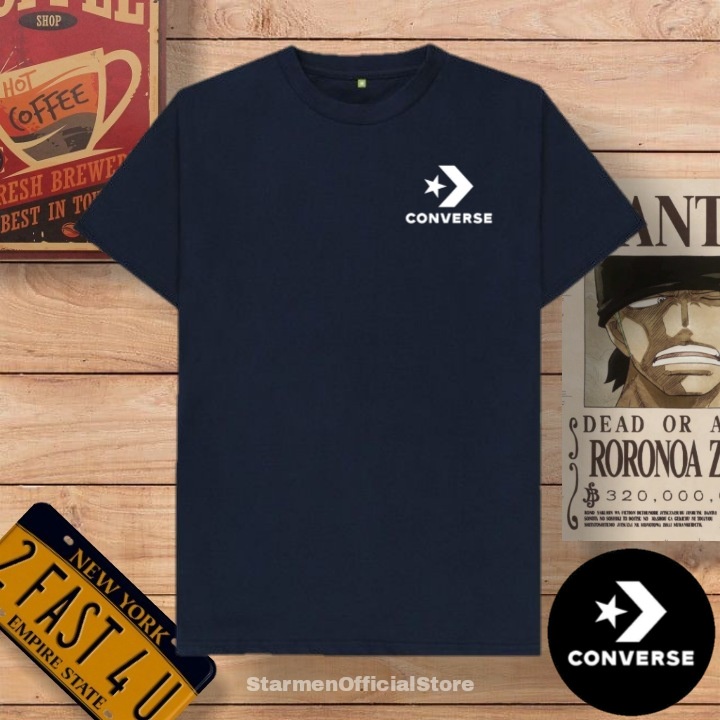 Kaos Distro Unisex LOGO CONVERS Katun Combed 30s / sablon polyflex /polyflex premium / Pakaian Pria Wanita Atasan Cowok Cewek /kaos kekinian / kaos viral / tshirt tumbrl tee basic /SIZE M , L , XL , XXL / kaus oblong oversize kaos murah best seller ready