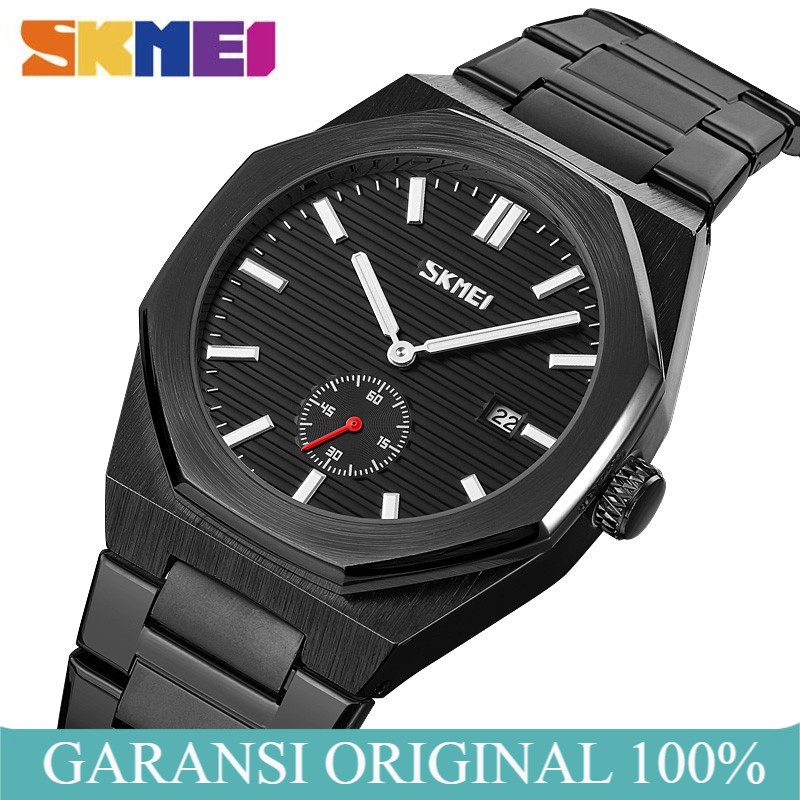 Jam Tangan Pria SKMEI 9262 Jam Tangan Analog Chronograph Tali Stainless Steel