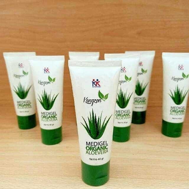 Gel Lidah Buaya Kangzen Medigel Natural Aloe Vera, Organik Jerawat Muka Gagal Luka Bakar KK Indonesi