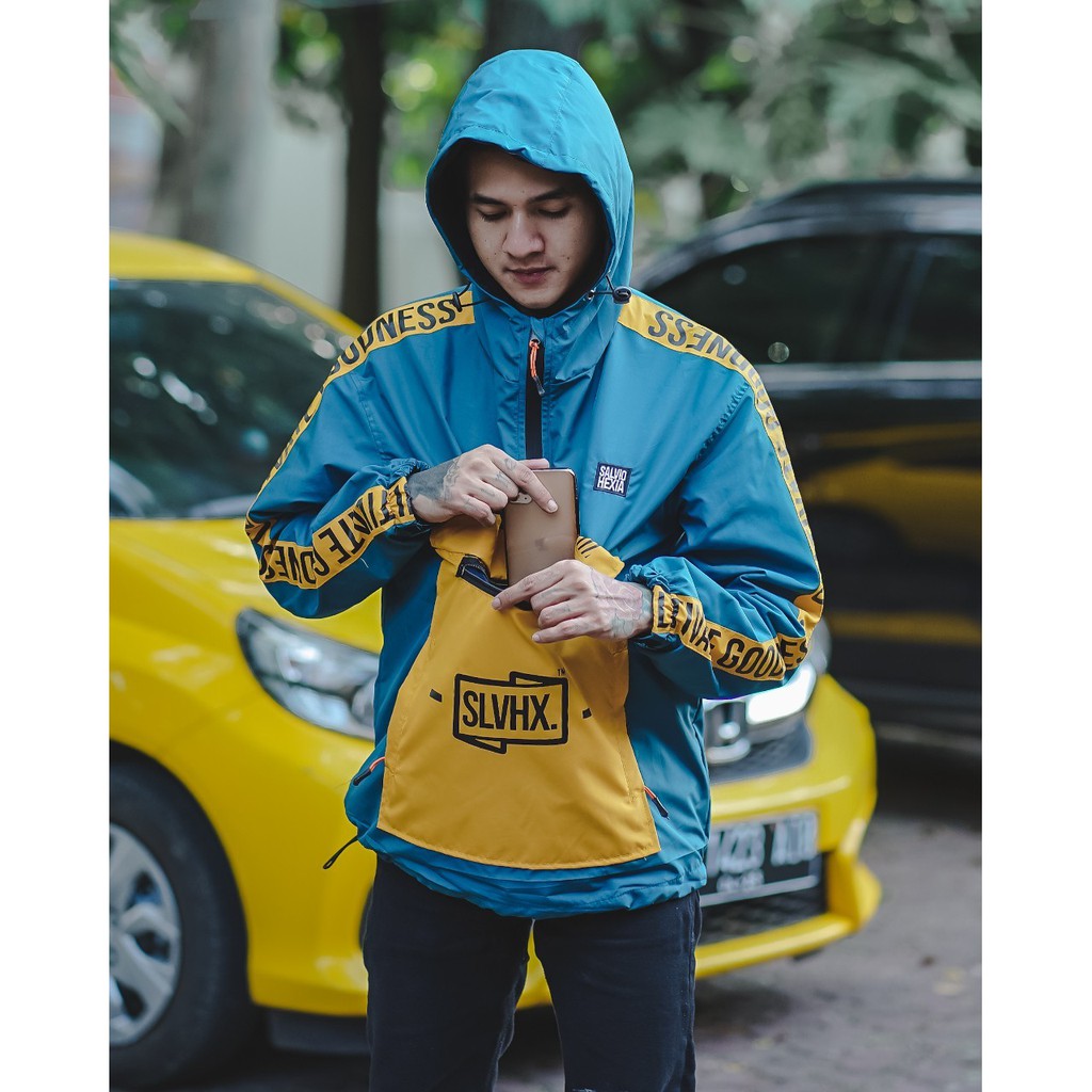 JAKET CAGOULE 3D COMBINASI SAVIOHEVIA ORIGINAL BANDUNG INDONESIA