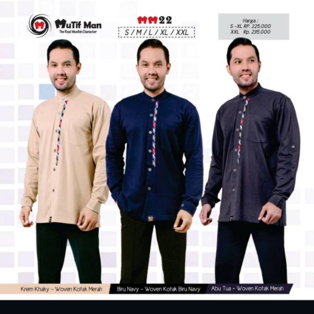 Baju Koko Kaos Kekinian Mutif Man MM 22 By Mutif