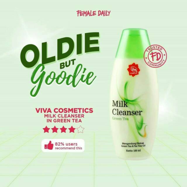 Milk Cleanser Viva Greentea Green Tea Tree Oil Kulit Berminyak Berjerawat