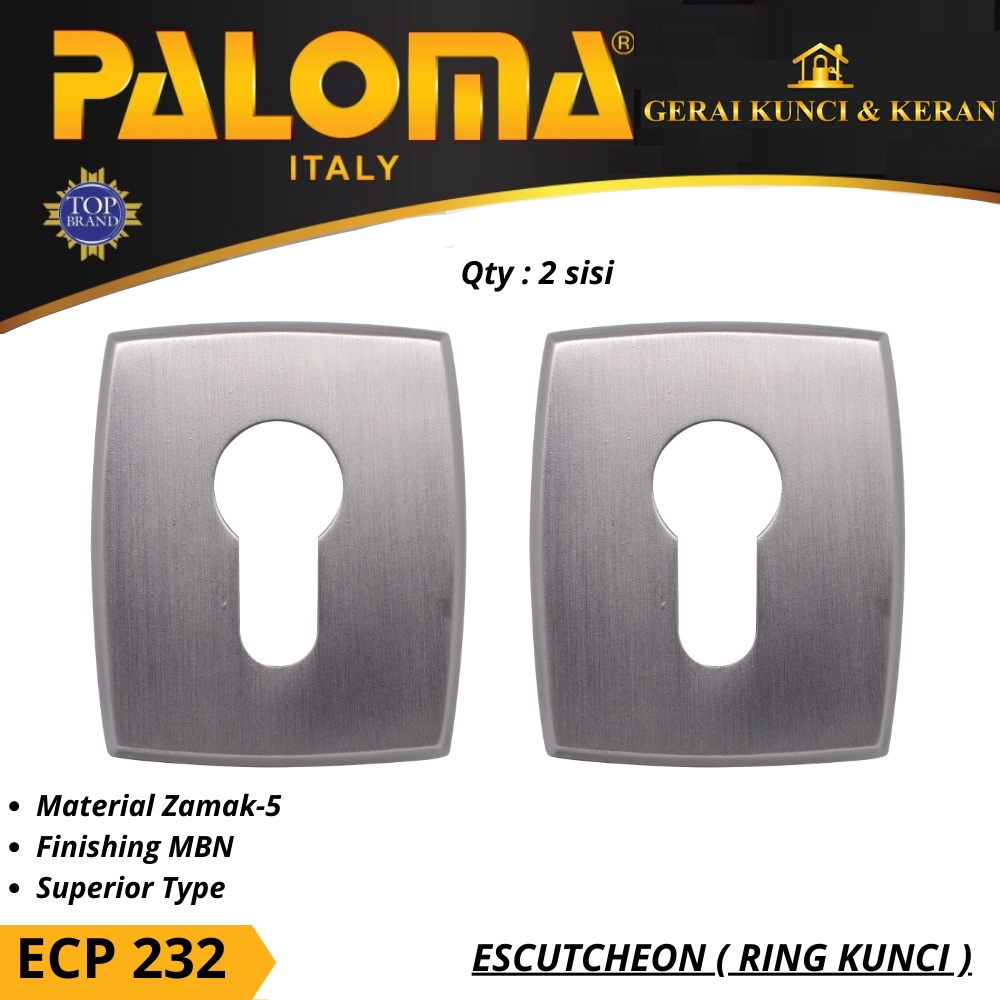 PALOMA ECP 232 RING KUNCI ESCUTCHEON SUPERIOR MBN COVER TUTUP CYLINDER KUNCI